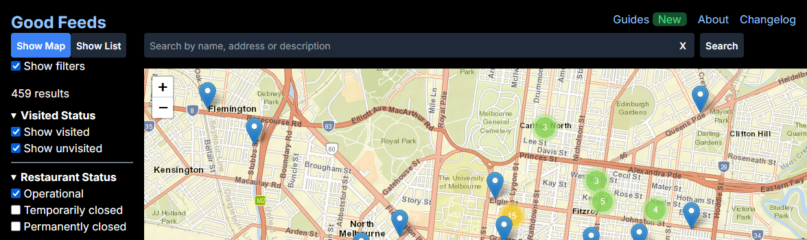 New guides page in navbar